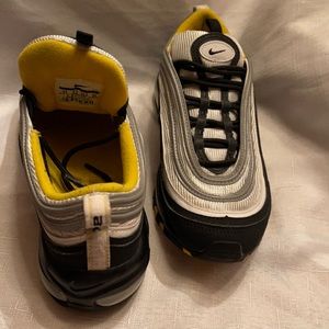 Nike air max size 6Y black, yellow, silver and grey